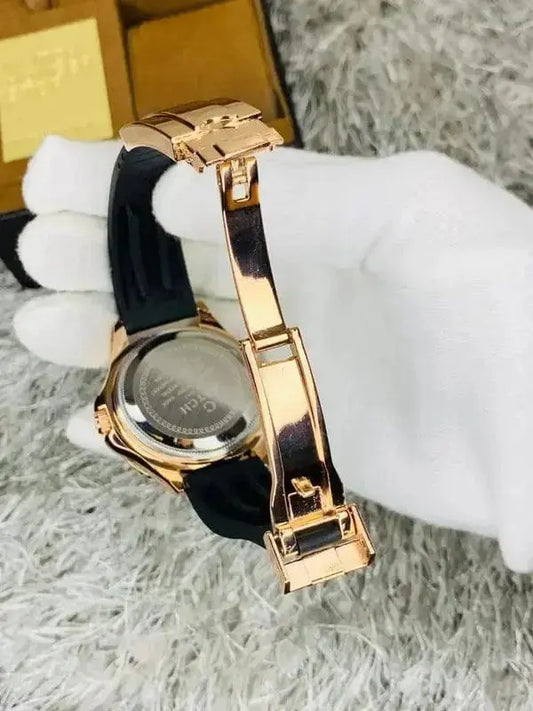 Luxury Rolex Yacht-Master β Premium Black & Gold Edition - Four Tick