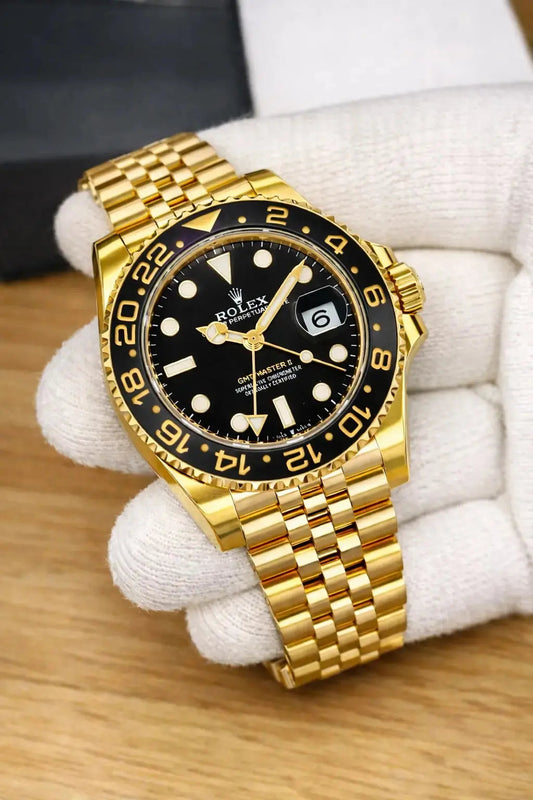 Rolex GMT Master II β Dual Tone Stainless Steel Chain Watch for Men Four Tick