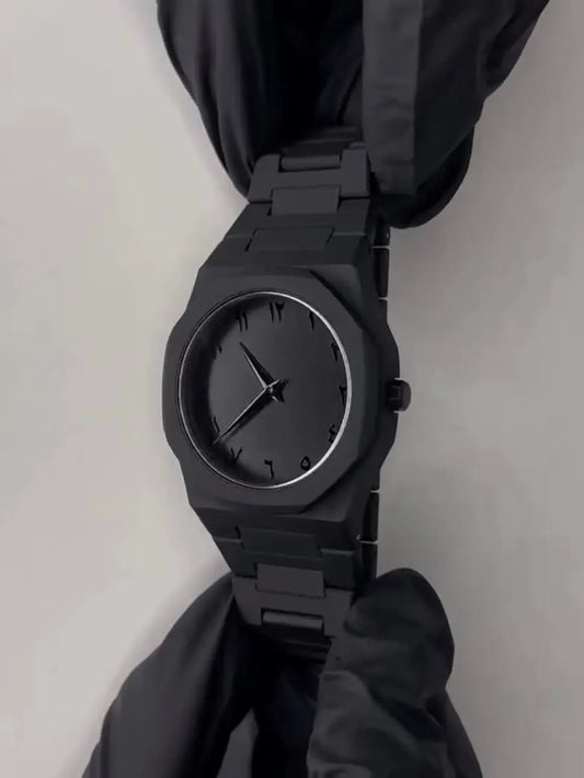 arabic stylish black watch - fourtick watches
