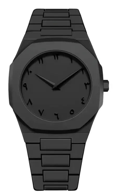 arabic stylish black watch - fourtick watches