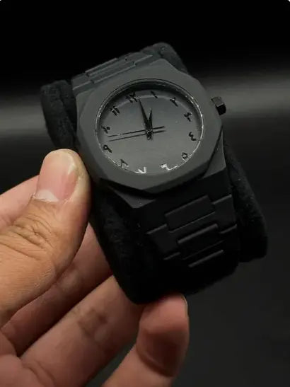 arabic stylish black watch - fourtick watches