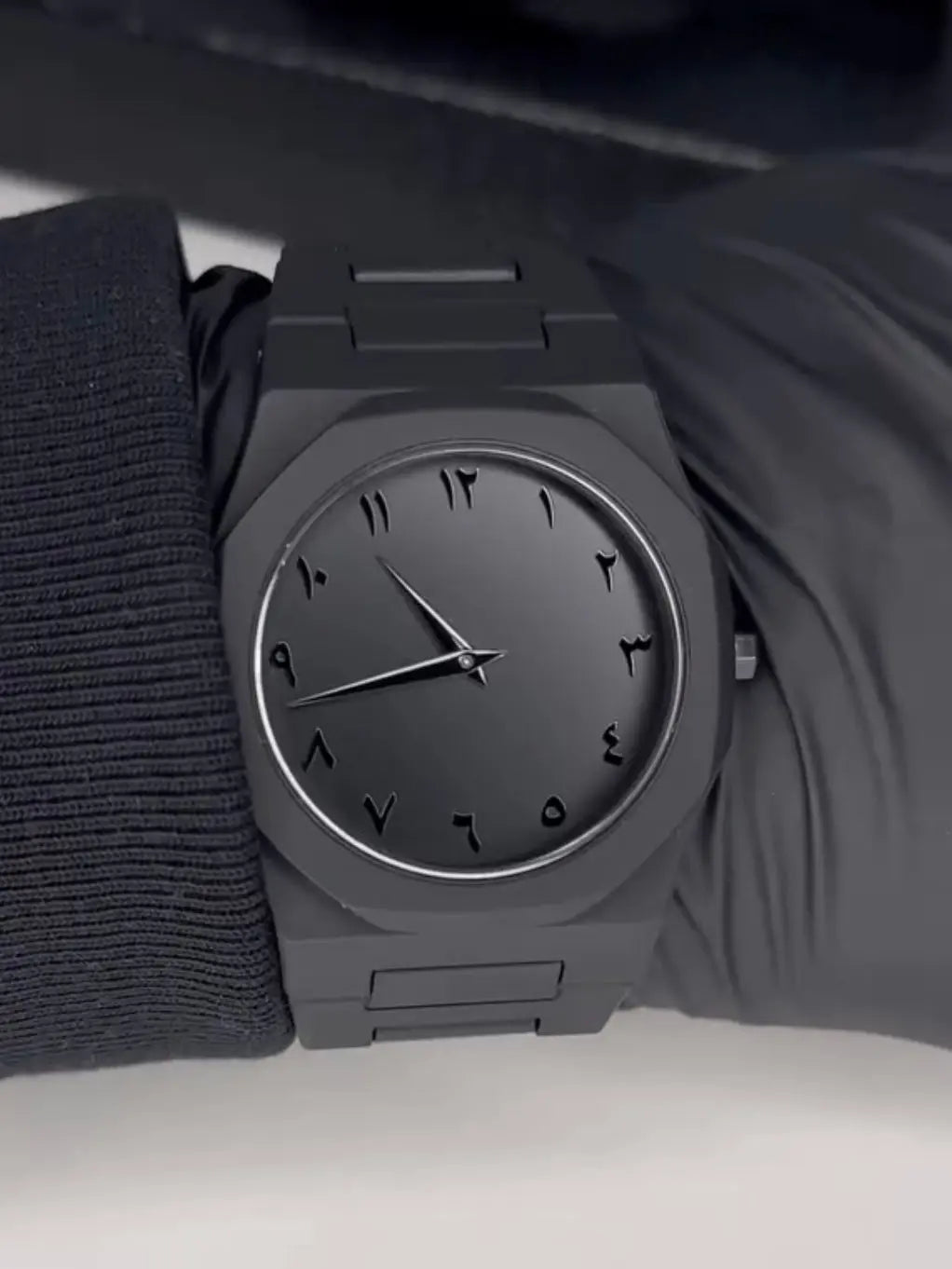 arabic stylish black watch - veon watches