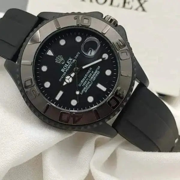 Luxury Rolex Yacht-Master – Premium Black & Gold Edition - Four Tick