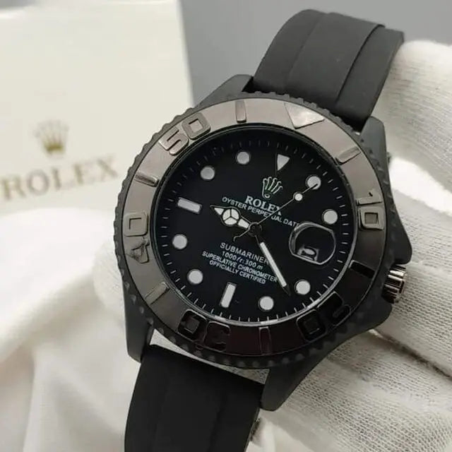 Luxury Rolex Yacht-Master – Premium Black & Gold Edition - Four Tick