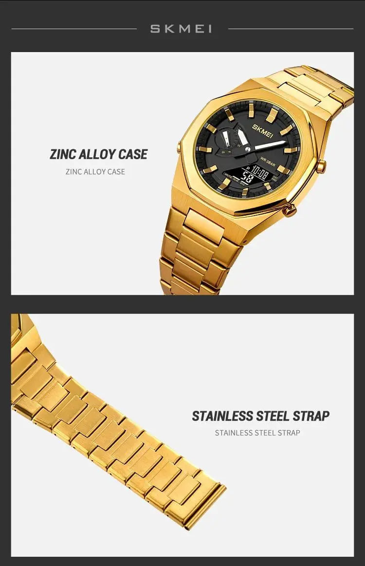 SKMEI 1816 – Dual Display Luminous Waterproof Watch Four Tick
