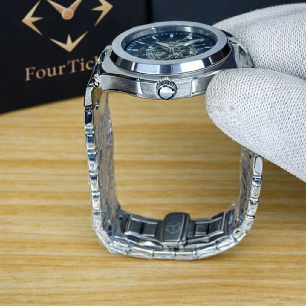 Bestwin Skeleton Automatic Mechanical Watch Four Tick