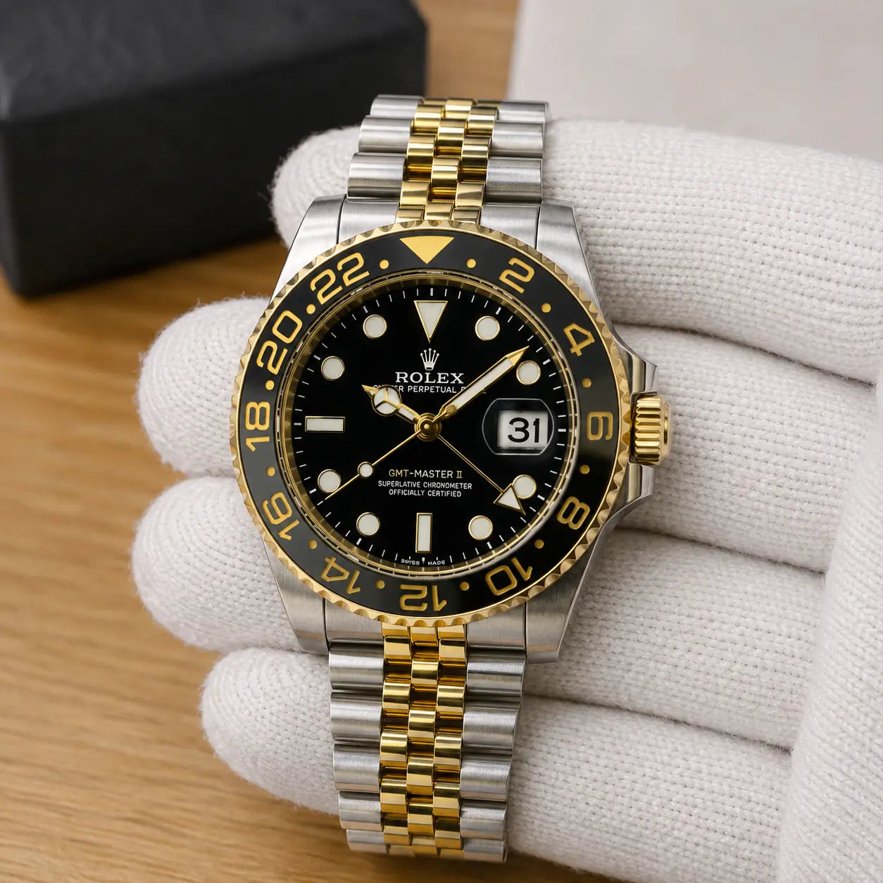 Rolex GMT Master II – Dual Tone Stainless Steel Chain Watch for Men Sevtech